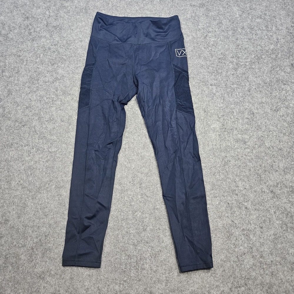 Vixxon by Dixxon Leggings Womens Size‎ 6 Blue Pockets High Waisted Stretch Logo